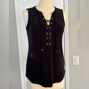 White House Black Market tie front sleeveless top